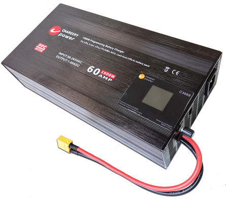 30V 1500W กระแสแรงดันปรับได้ แบตเตอรี่ชาร์จแอดป์เตอร์ SMPS 1S 4S 8S 60A