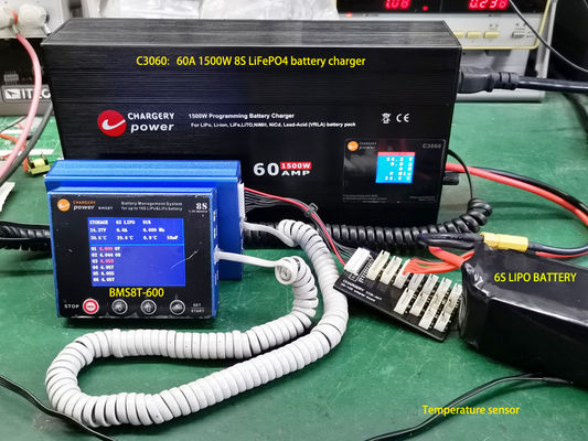 30V 1500W กระแสแรงดันปรับได้ แบตเตอรี่ชาร์จแอดป์เตอร์ SMPS 1S 4S 8S 60A