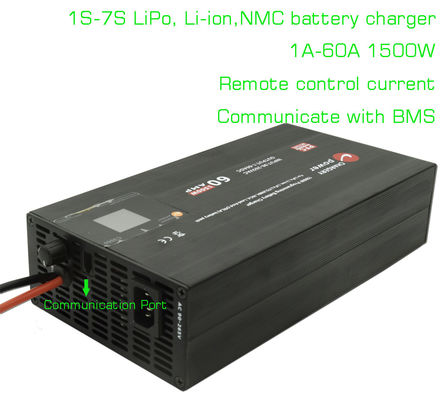 29.4V 7S LiPo NCM แบตเตอรี่ชาร์จสําหรับแบตเตอรี่ลิเดียม 1A ถึง 60A ปรับ