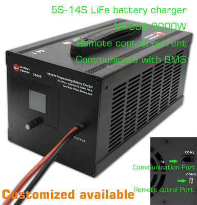 14S LFP Lithium Lifepo4 AC To DC แบตเตอรี่ชาร์จ ระบบเก็บพลังงาน 51.1V 3000W