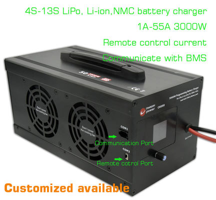 ODM 13S NMC Li Ion Lithium แบตเตอรี่ชาร์จ 12v 54.6V 3000W