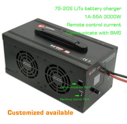 54V 3000W Lithium LTO LiTo Ac To Dc แบตเตอรี่ชาร์จ 7S-20S 1A-55A